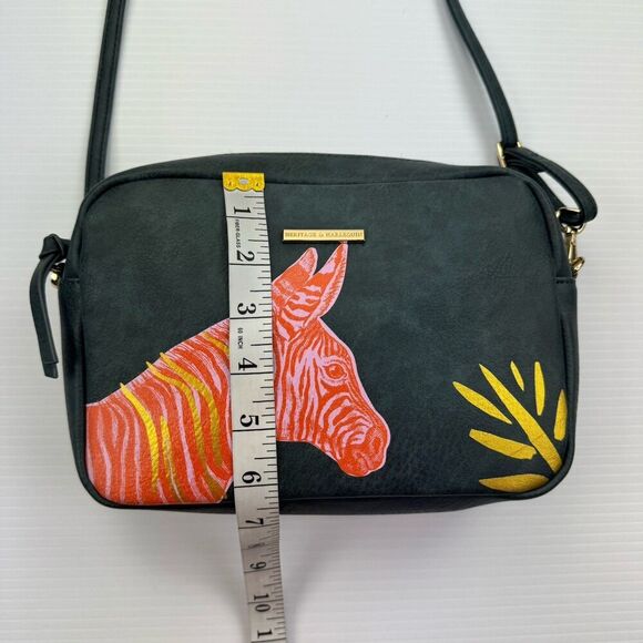 House of Disaster Heritage & Harlequin Zebra Clutch/Crossbody Bag - Picture 12 of 16